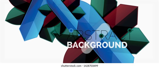 Geometric abstract background. Dynamic shapes composition. Vector illustration
