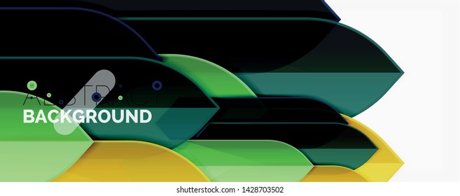 Geometric abstract background. Dynamic shapes composition. Vector illustration