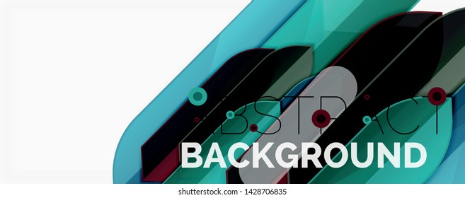 Fondo abstracto geométrico. Composición dinámica de formas. Ilustración del vector