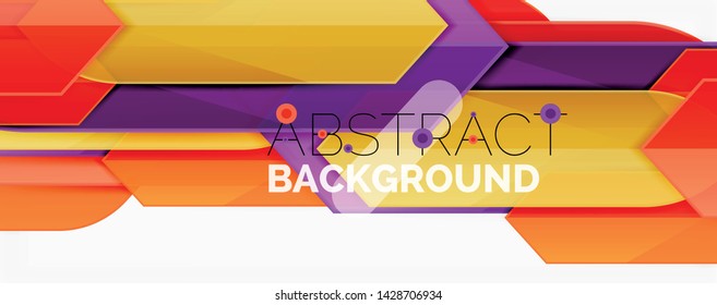 Geometric abstract background. Dynamic shapes composition. Vector illustration