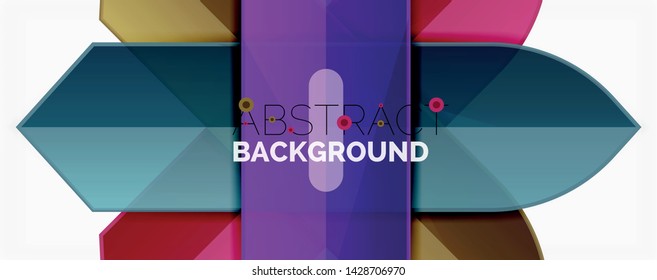 Geometric abstract background. Dynamic shapes composition. Vector illustration