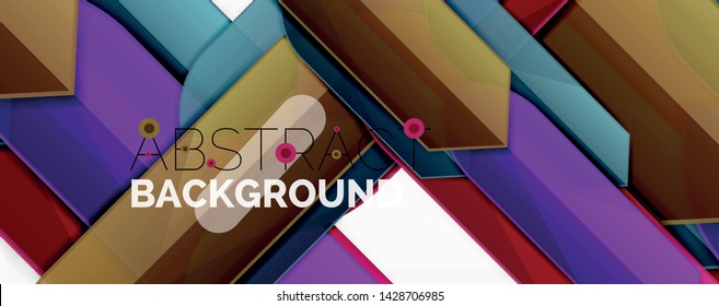 Geometric abstract background. Dynamic shapes composition. Vector illustration