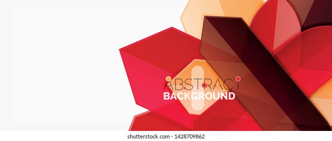 Geometric abstract background. Dynamic shapes composition. Vector illustration