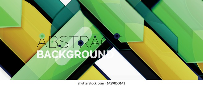 Geometric abstract background. Dynamic shapes composition. Vector illustration