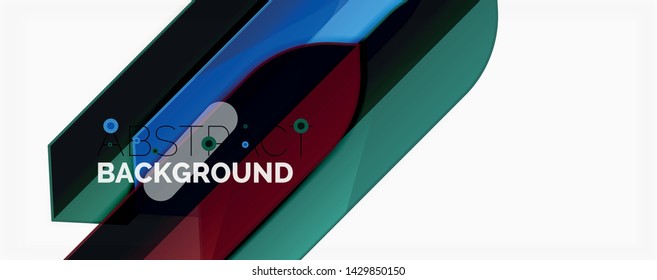 Geometric abstract background. Dynamic shapes composition. Vector illustration
