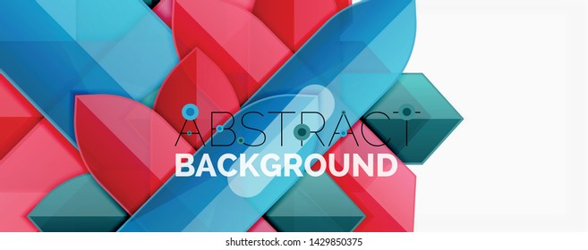Geometric abstract background. Dynamic shapes composition. Vector illustration