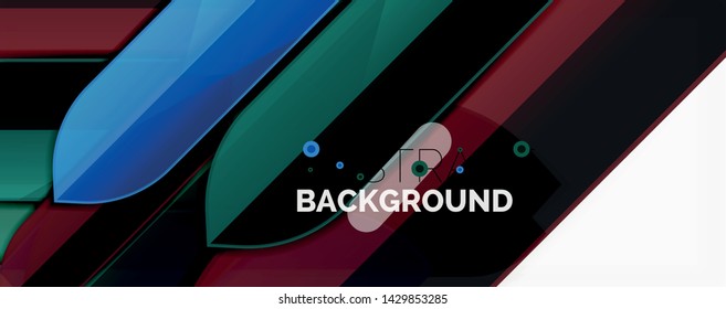 Geometric abstract background. Dynamic shapes composition. Vector illustration