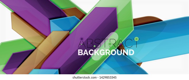 Geometric abstract background. Dynamic shapes composition. Vector illustration