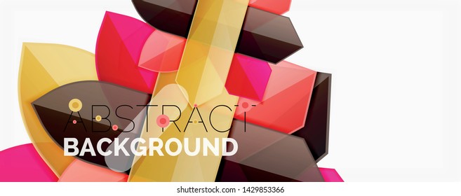 Geometric abstract background. Dynamic shapes composition. Vector illustration