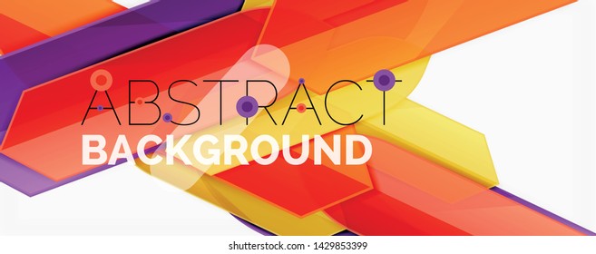 Geometrischer abstrakter Hintergrund. Dynamische Formen-Zusammensetzung. Vektorgrafik