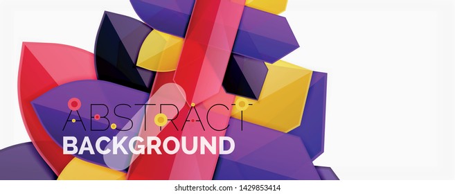 Fondo abstracto geométrico. Composición dinámica de formas. Ilustración del vector