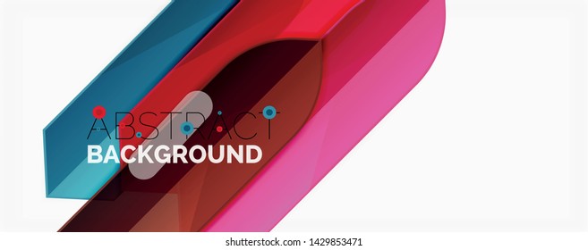 Geometric abstract background. Dynamic shapes composition. Vector illustration