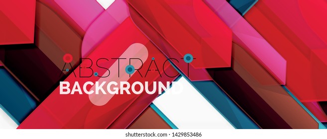Fondo abstracto geométrico. Composición dinámica de formas. Ilustración del vector