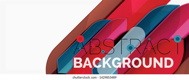 Geometric abstract background. Dynamic shapes composition. Vector illustration