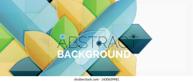Geometric abstract background. Dynamic shapes composition. Vector illustration