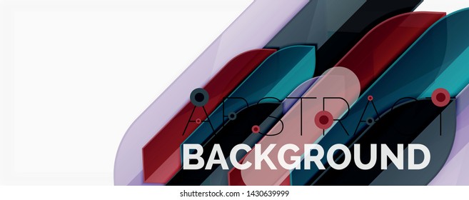 Geometric abstract background. Dynamic shapes composition. Vector illustration