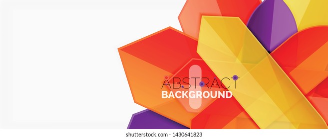 Fondo abstracto geométrico. Composición dinámica de formas. Ilustración del vector