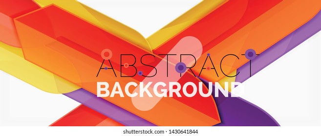 Geometric abstract background. Dynamic shapes composition. Vector illustration