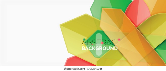 Geometric abstract background. Dynamic shapes composition. Vector illustration