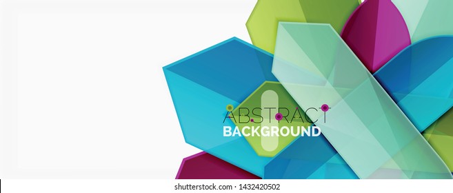 Geometrischer abstrakter Hintergrund. Dynamische Formen-Zusammensetzung. Vektorgrafik