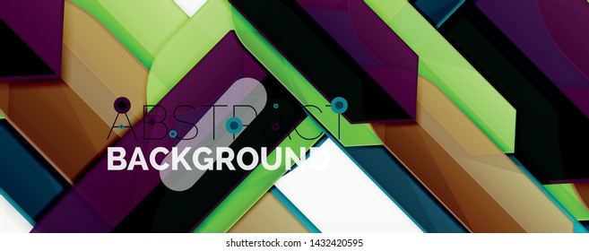 Fondo abstracto geométrico. Composición dinámica de formas. Ilustración del vector