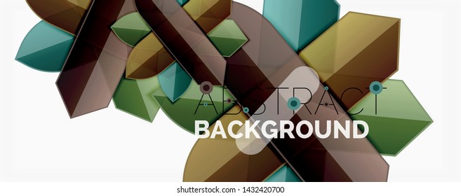 Geometric abstract background. Dynamic shapes composition. Vector illustration