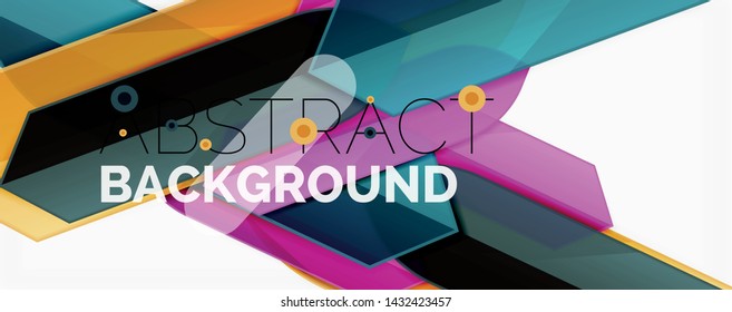 Geometric abstract background. Dynamic shapes composition. Vector illustration