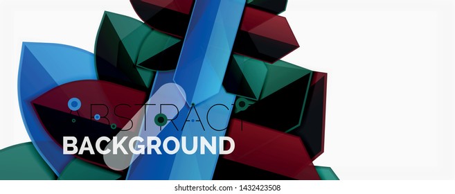Geometric abstract background. Dynamic shapes composition. Vector illustration