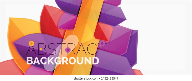 Geometric abstract background. Dynamic shapes composition. Vector illustration
