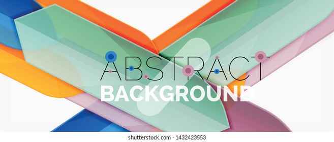 Geometric abstract background. Dynamic shapes composition. Vector illustration