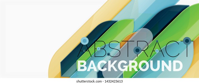 Geometric abstract background. Dynamic shapes composition. Vector illustration