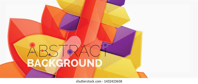 Geometric abstract background. Dynamic shapes composition. Vector illustration