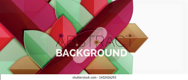 Geometric abstract background. Dynamic shapes composition. Vector illustration