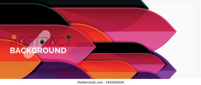 Fundo geométrico abstrato. Composição de formas dinâmicas. Ilustração vetorial