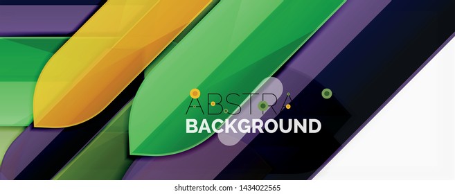 Geometric abstract background. Dynamic shapes composition. Vector illustration