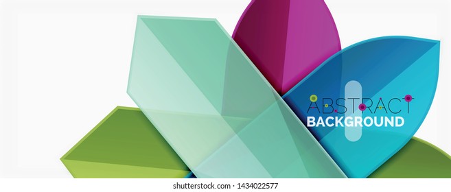 Geometric abstract background. Dynamic shapes composition. Vector illustration