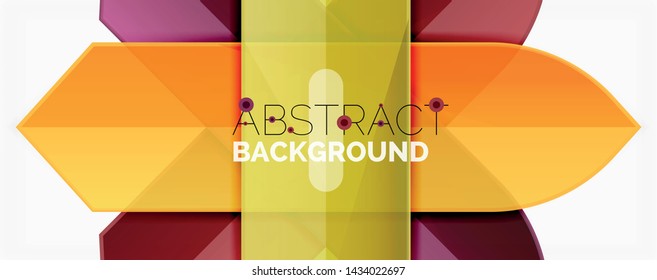 Geometric abstract background. Dynamic shapes composition. Vector illustration