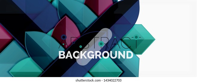 Geometric abstract background. Dynamic shapes composition. Vector illustration
