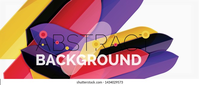 Geometric abstract background. Dynamic shapes composition. Vector illustration