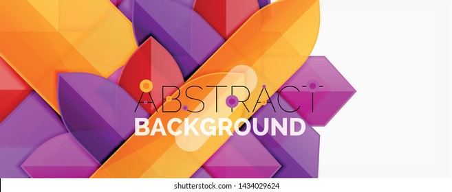 Geometric abstract background. Dynamic shapes composition. Vector illustration