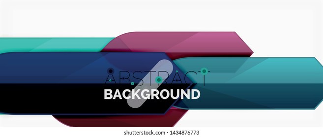 Geometric abstract background. Dynamic shapes composition. Vector illustration