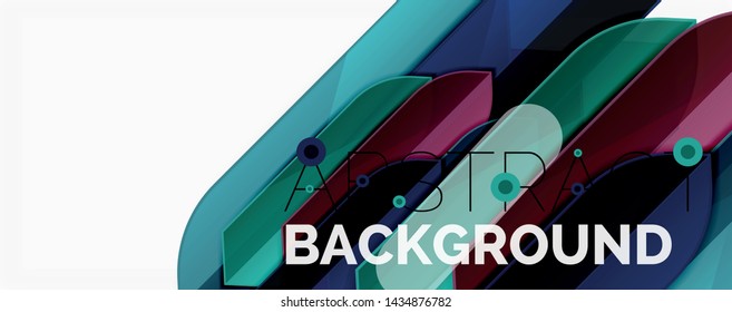 Geometrischer abstrakter Hintergrund. Dynamische Formen-Zusammensetzung. Vektorgrafik