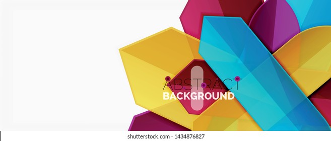 Geometric abstract background. Dynamic shapes composition. Vector illustration