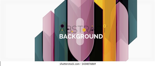 Geometric abstract background. Dynamic shapes composition. Vector illustration