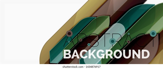 Geometric abstract background. Dynamic shapes composition. Vector illustration