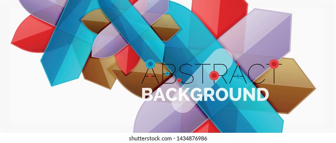 Geometric abstract background. Dynamic shapes composition. Vector illustration