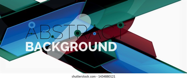 Geometric abstract background. Dynamic shapes composition. Vector illustration