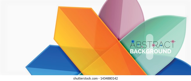Geometrischer abstrakter Hintergrund. Dynamische Formen-Zusammensetzung. Vektorgrafik
