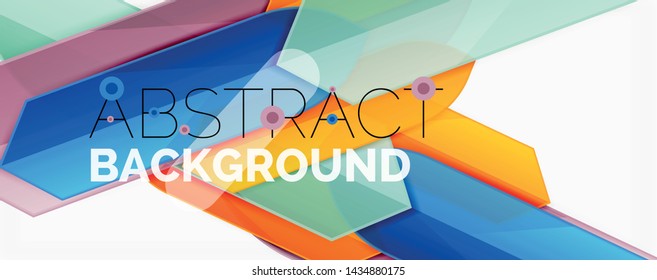 Fundo geométrico abstrato. Composição de formas dinâmicas. Ilustração vetorial