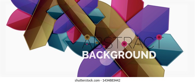 Geometric abstract background. Dynamic shapes composition. Vector illustration